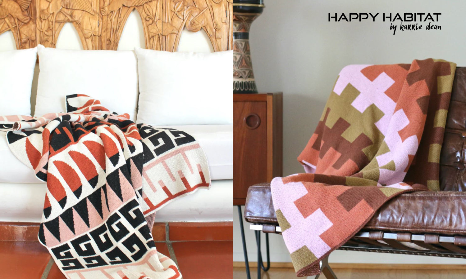 Happy Habitat Throw Blankets
